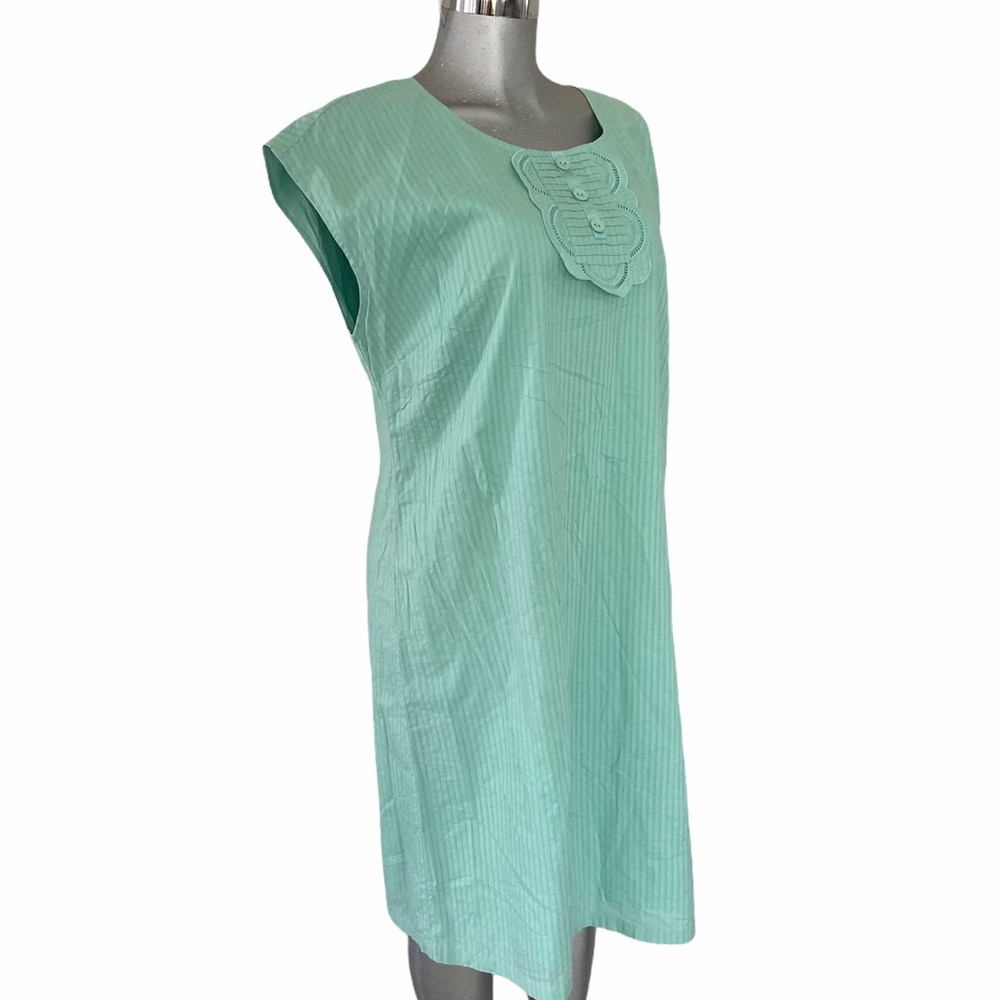 NEW Boden Dress Mint Green Cap Sleeve Sz 14 Cotton